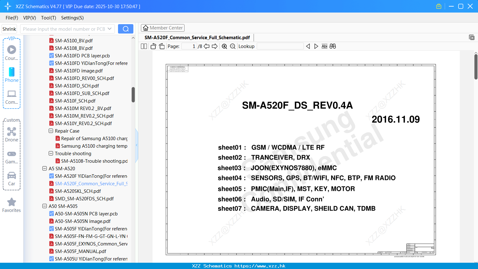 Samsung SM-A520F_Common_Service_Full_Schematic